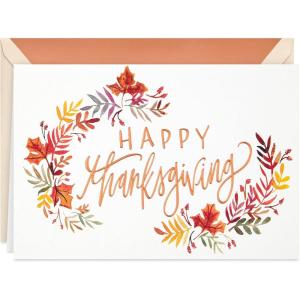 Hallmark Signature Peanuts Thanksgiving Card (Snoopy and Woodstock)(Blessings and Love)