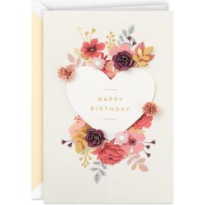 Hallmark Signature Premium Birthday Card (Candles, Someone Who Shines) for Coworker, Friend, Sibling(Birthday Flowers)