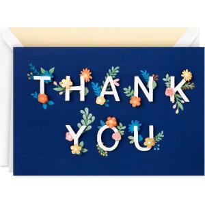 Hallmark Signature Thank You Card (Flowers) for Nurses Day, Admin Professional Day, Teacher Appreciation and More(Flowers)
