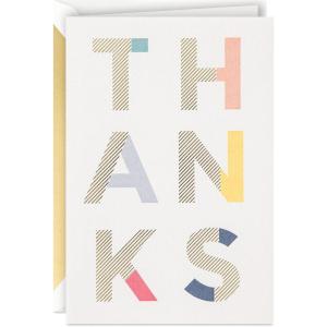 Hallmark Signature Thank You Card (Flowers) for Nurses Day, Admin Professional Day, Teacher Appreciation and More(Thanks So Much)