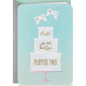 Hallmark Signature Wedding Card (Happy Wedding Day)(Video Game Wedding Cake)
