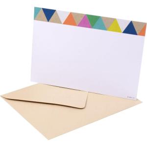 Hallmark Single-Panel Notecards (Triangle Trim, 50 Cards and Envelopes)(Triangle Trim)