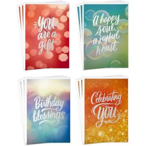 Hallmark Spiritual Birthday Card Assortment (36 Cards with Envelopes, 6 Designs) Blessed Birthday(Faith Assortment)