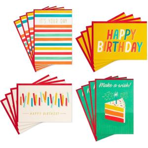 Hallmark Spiritual Birthday Card Assortment (36 Cards with Envelopes, 6 Designs) Blessed Birthday(Make a Wish)