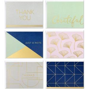Hallmark Thank You Cards, Watercolor Flowers (10 Cards with Envelopes)(Grateful)