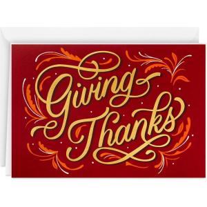 Hallmark Thanksgiving Cards Pack, Giving Thanks (40 Cards with Envelopes)(Thanksgiving Card Pack)
