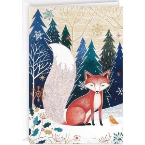Hallmark UNICEF Boxed Christmas Cards, Folk Art Fox (12 Cards and 13 Envelopes)(Fox  UNICEF)