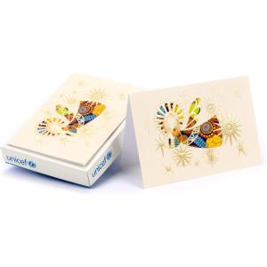 Hallmark UNICEF Boxed Christmas Cards, Peace Tree (12 Cards and 13 Envelopes) (1XPX5649)(Shining Angel Blessing)