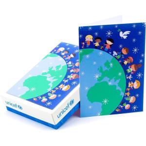 Hallmark UNICEF Boxed Christmas Cards, Peaceful Holly Tree (20 Cards and 21 Envelopes) (1XPX2032)(World)