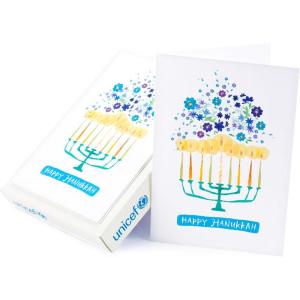 Hallmark UNICEF Hanukkah Boxed Cards, Menorah Candles (12 Cards and 13 Envelopes)(Menorah Candles)
