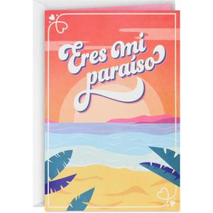 Hallmark VIDA Spanish-Language Mother’s Day Card with Music (Eres Mi Paraíso) for Anniversary, Engagement, Romantic Birthday, Everyday Love