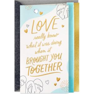 Hallmark Wedding Card, Bridal Shower Card (Wishing You Happiness in Your Marriage)(So Right for Each Other)