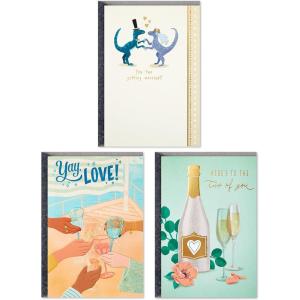 Hallmark Wedding Events Card Assortment, 4 Cards with Envelopes (Engagement Congratulations, Bachelorette, Bridal Shower, Wedding)(Pack of 3 Cards with Envelopes)