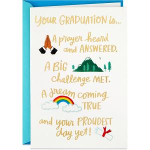 Hallmark Year-Dated Graduation Card (2025, There’s No Stopping You) Gold Stars on Blue(A Dream Coming True)