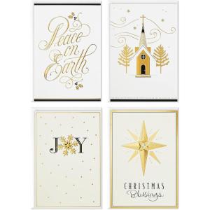 Image Arts Boxed Religious Christmas Cards Assortment, Peace on Earth (4 Designs, 24 Cards with Envelopes)