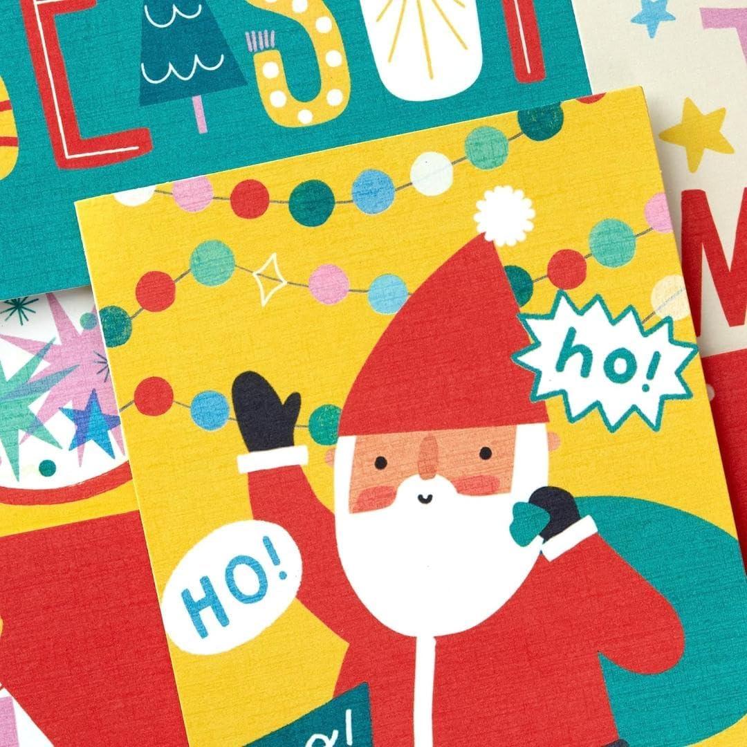 imageHallmark Festive Boxed Christmas Card Assortment for Kids 36 Cards with Envelopes with Brachs Peppermint Nougats 11oz
