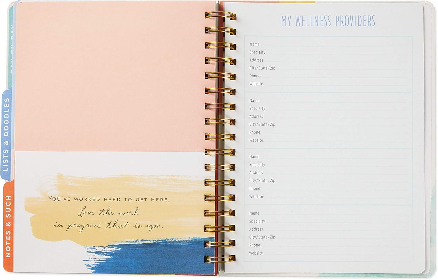 imageHallmark Fitness and Wellness Journal Spiral Bound Day By Day 196 Lined Pages