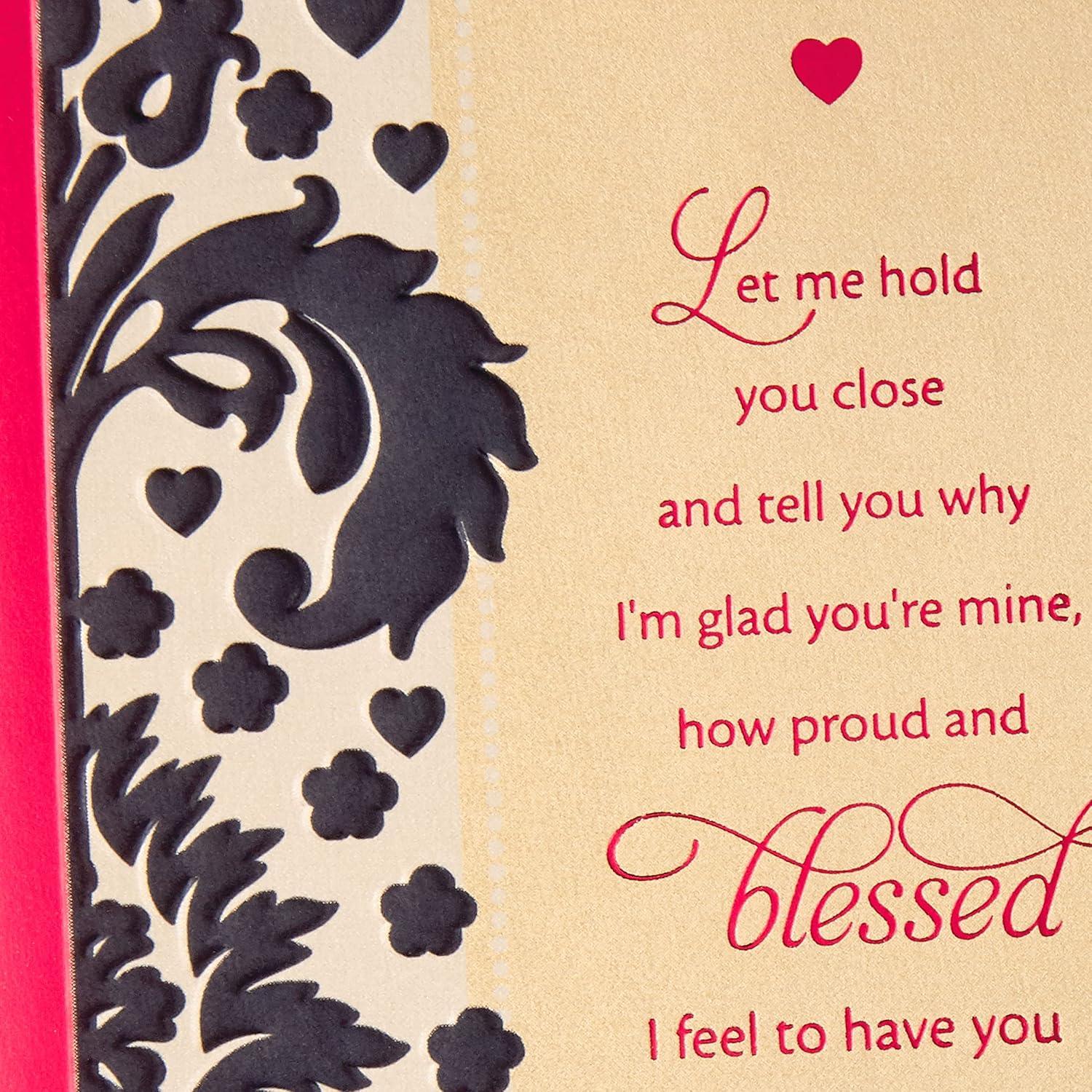 imageHallmark Mahogany Valentines Day Card for Husband Black Foliage Design