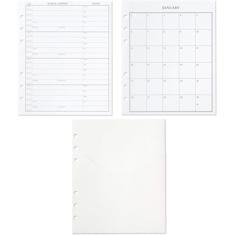 imageHallmark Address Book Refill Pages Pack of 44 Replacement Pages for Addresses AppointmentsReplacement 22 ct
