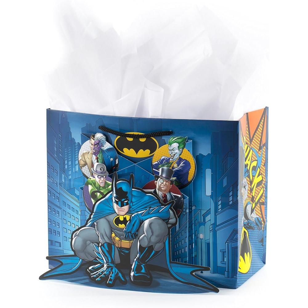 imageHallmark Batman Pop Up Birthday Card for Him Epic Day Signature Paper Wonder 3D CardMedium Pop Up 3D Batman