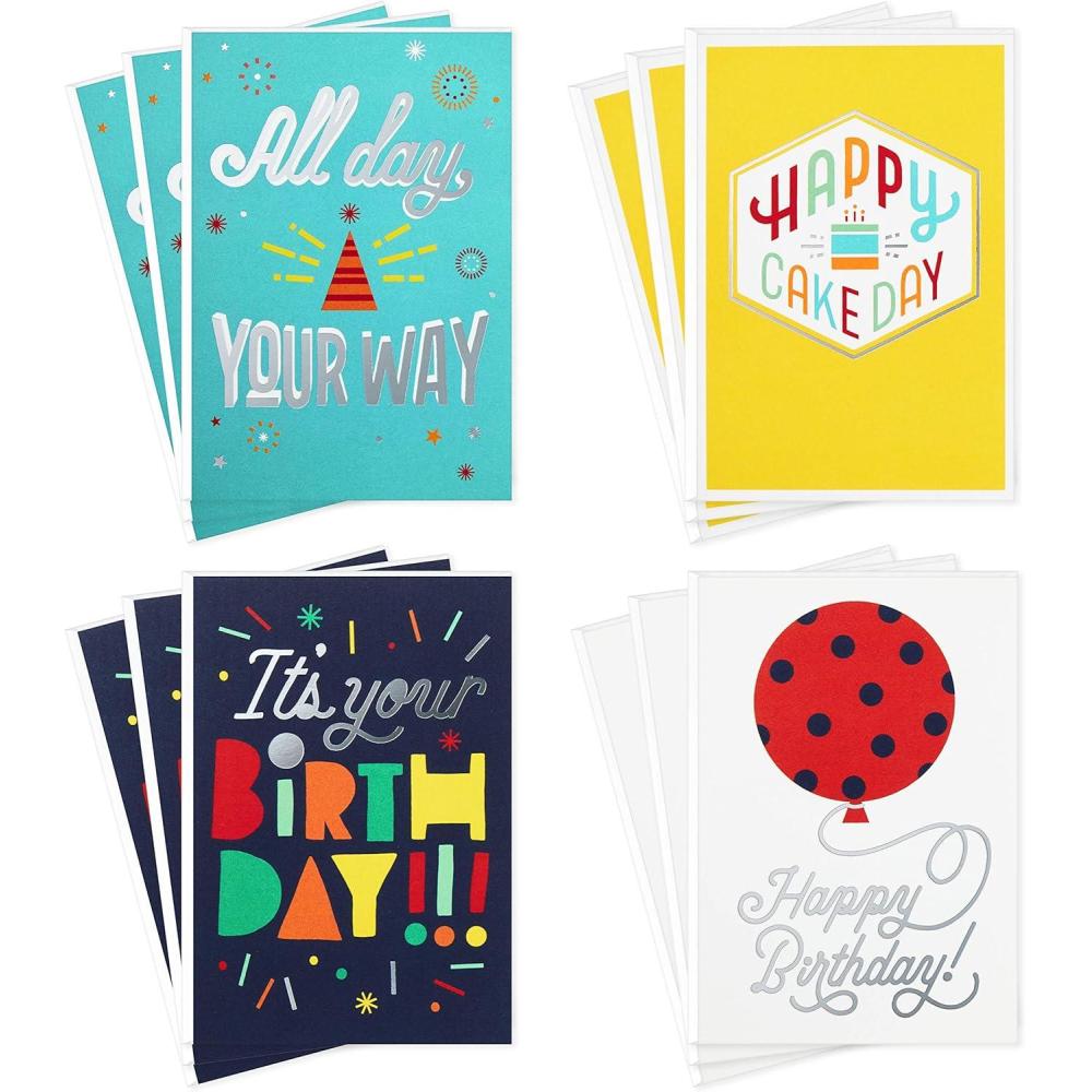 imageHallmark Birthday Cards Assortment Happy Cake Day 12 Cards with EnvelopesHappy Cake Day