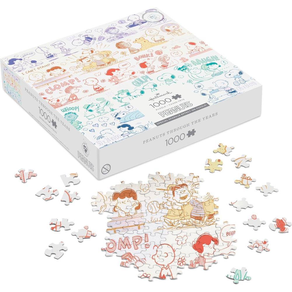imageHallmark Disney 1000Piece Jigsaw Puzzle 24quot x 30quot Its a Small World Map Gift for Kids Teens CollectorsPeanuts 75th Anniversary