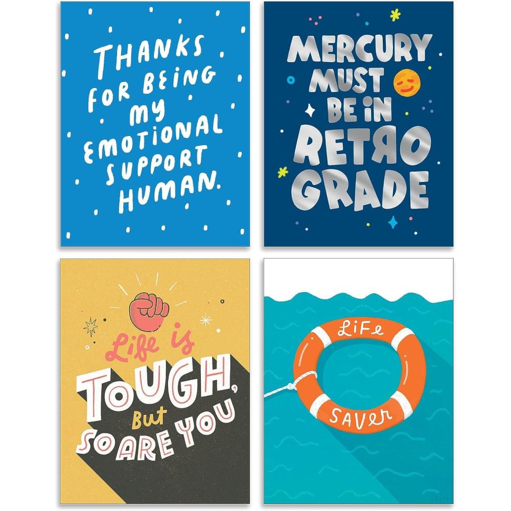 imageHallmark Good Mail Cards for Encouragement and Support in Tough Times Pack of 4 Cards and Envelopes