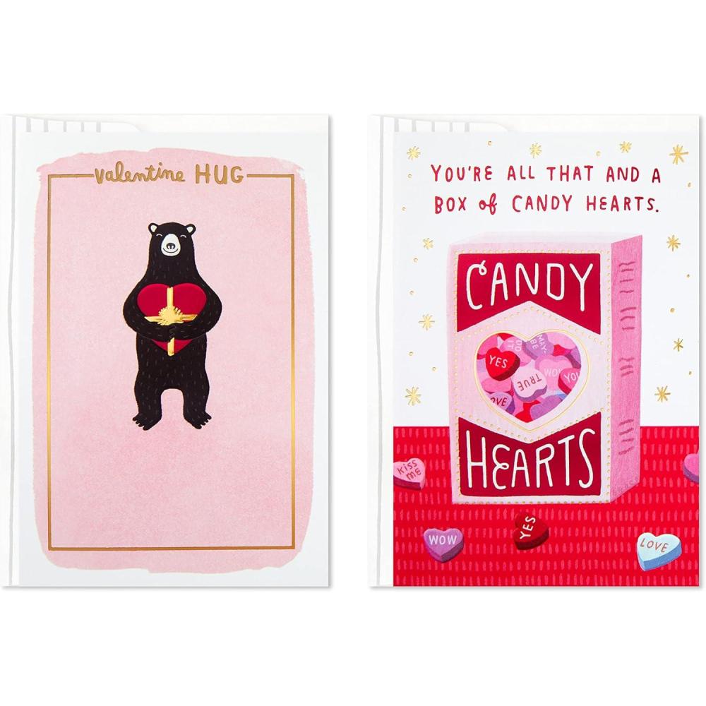 imageHallmark Good Mail Pack of 2 Valentines Day Cards Bear Hug