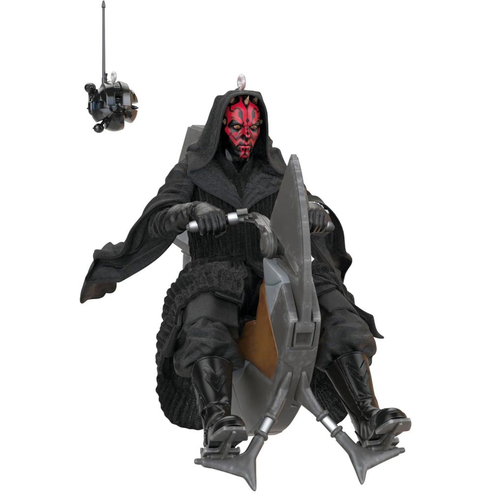 imageHallmark Keepsake Christmas Ornament 2023 Star Wars The Mandalorian The Mandalorians N1 Starfighter Gifts for Star Wars FansDarth Maul and Sith Probe Droid