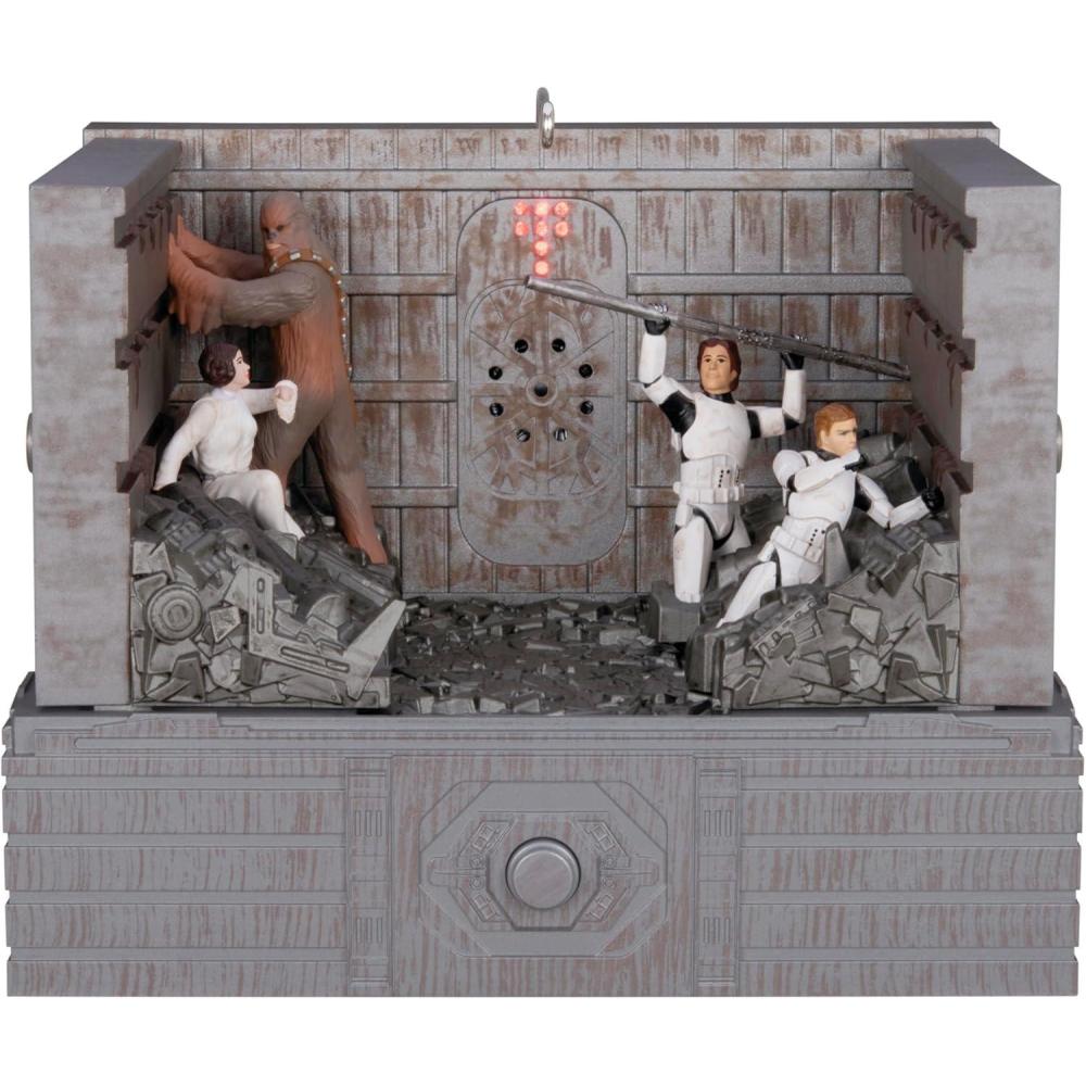 imageHallmark Keepsake Christmas Ornaments 2023 The Mandalorian and Grogu LEGO Star Wars Minifigure Set of 2 Gifts for Star Wars FansShut Down the Garbage Mashers