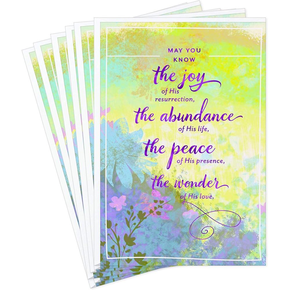 imageHallmark Mahogany Pack of Religious Easter Cards Hallelujah 8 Cards with EnvelopesWonder of His Love 6 Cards with Envelopes