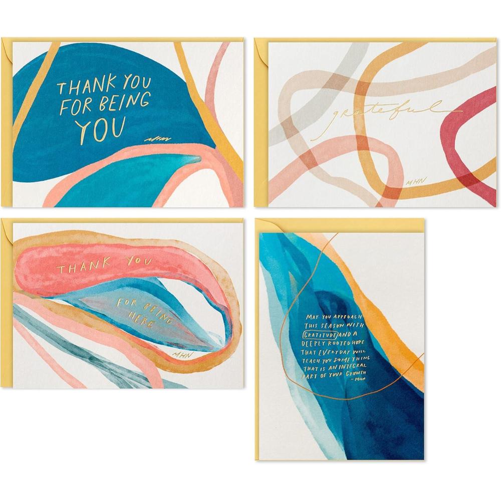 imageHallmark Morgan Harper Nichols Thank You Cards Assortment with Organizer 40 Cards and Envelopes