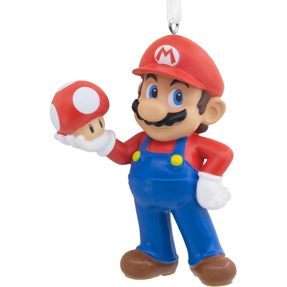 imageHallmark Nintendo Super Mario Fire Mario Christmas OrnamentMushroom