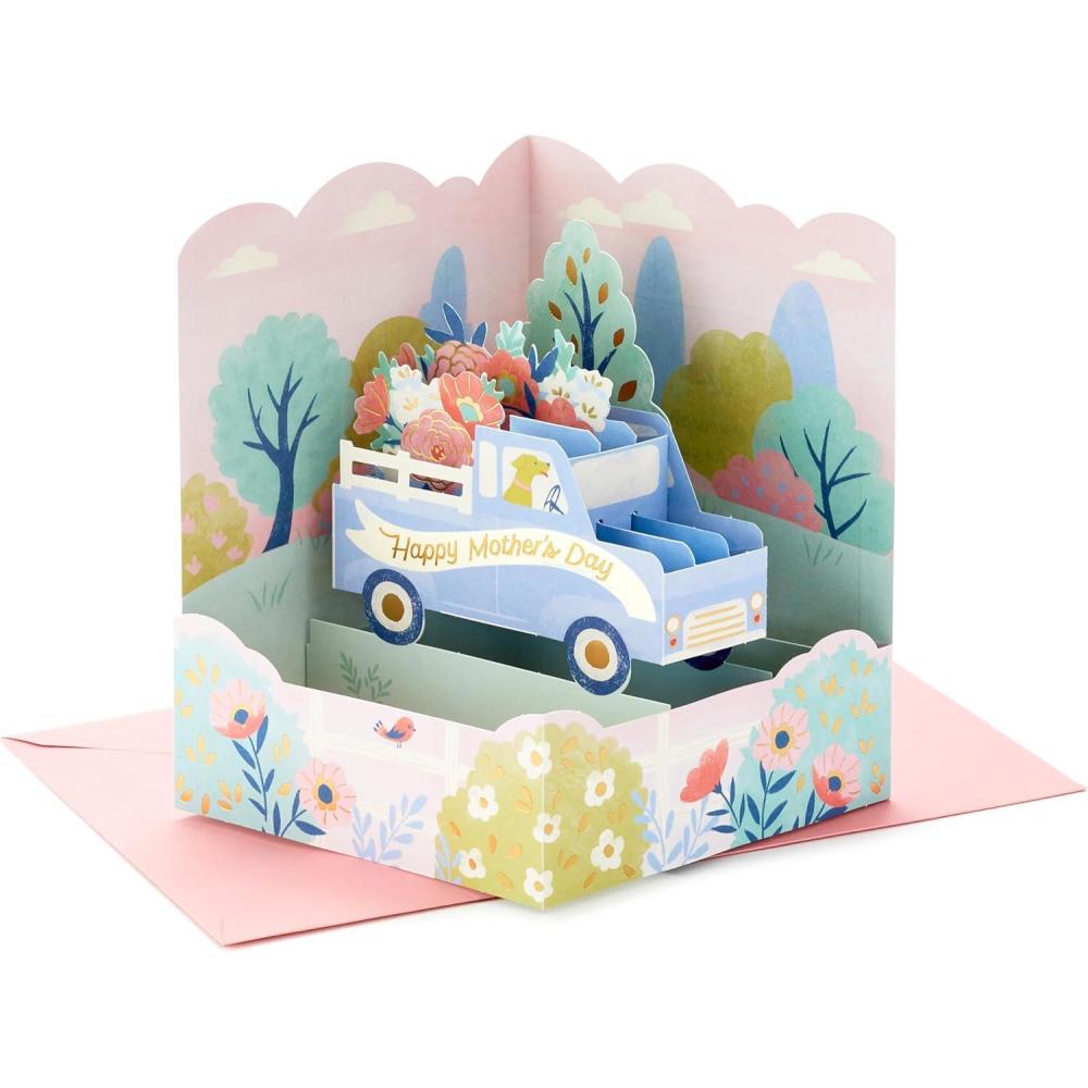 imageHallmark Paper Wonder Mothers Day Pop Up Card Truckload of Flowers