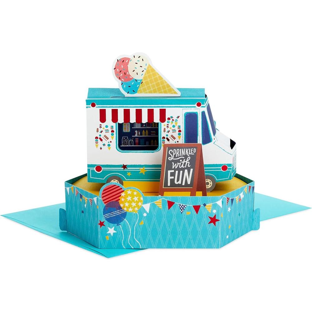 imageHallmark Paper Wonder Pop Up Birthday Card with Music Birthday Cake Happy by Pharell WilliamsIce Cream Truck