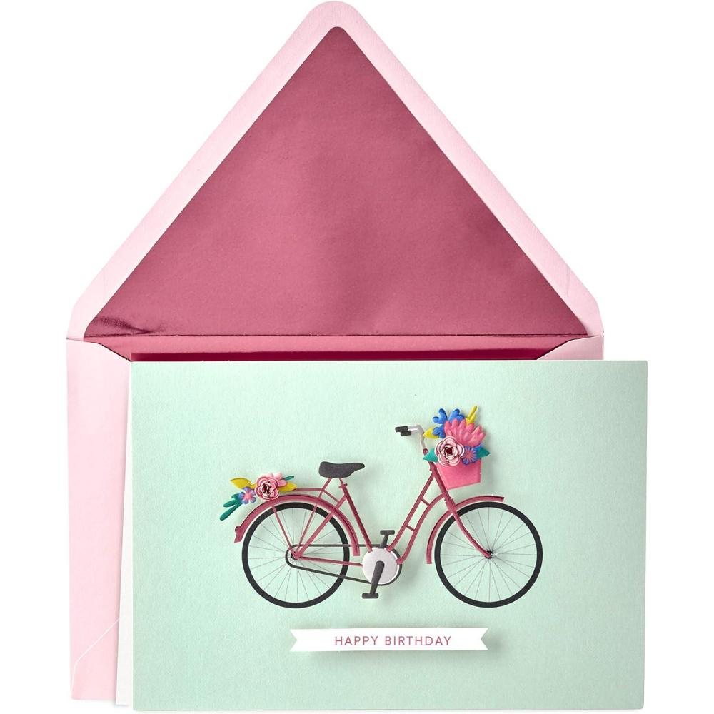 imageHallmark Signature Birthday Card Bicycle with FlowersBicycle with Flowers