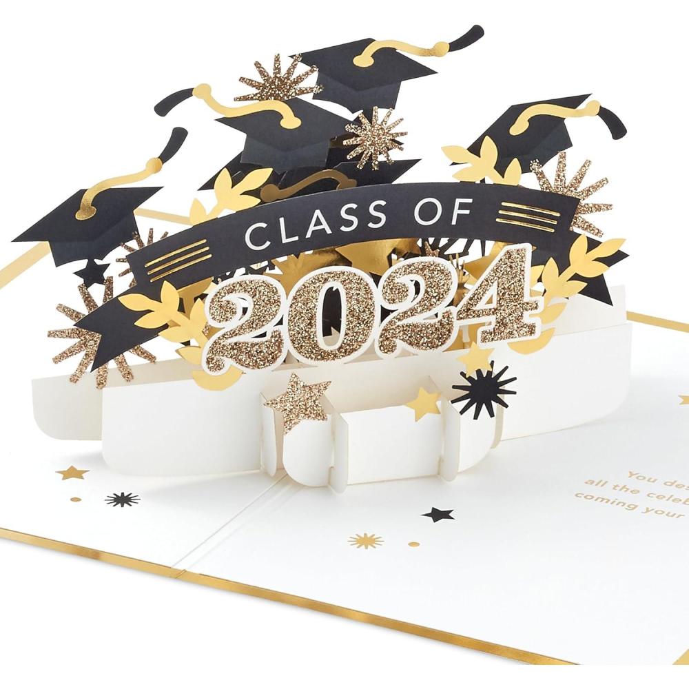 imageHallmark Signature Paper Wonder Pop Up Graduation Card Class of 2024Pop Up  2024