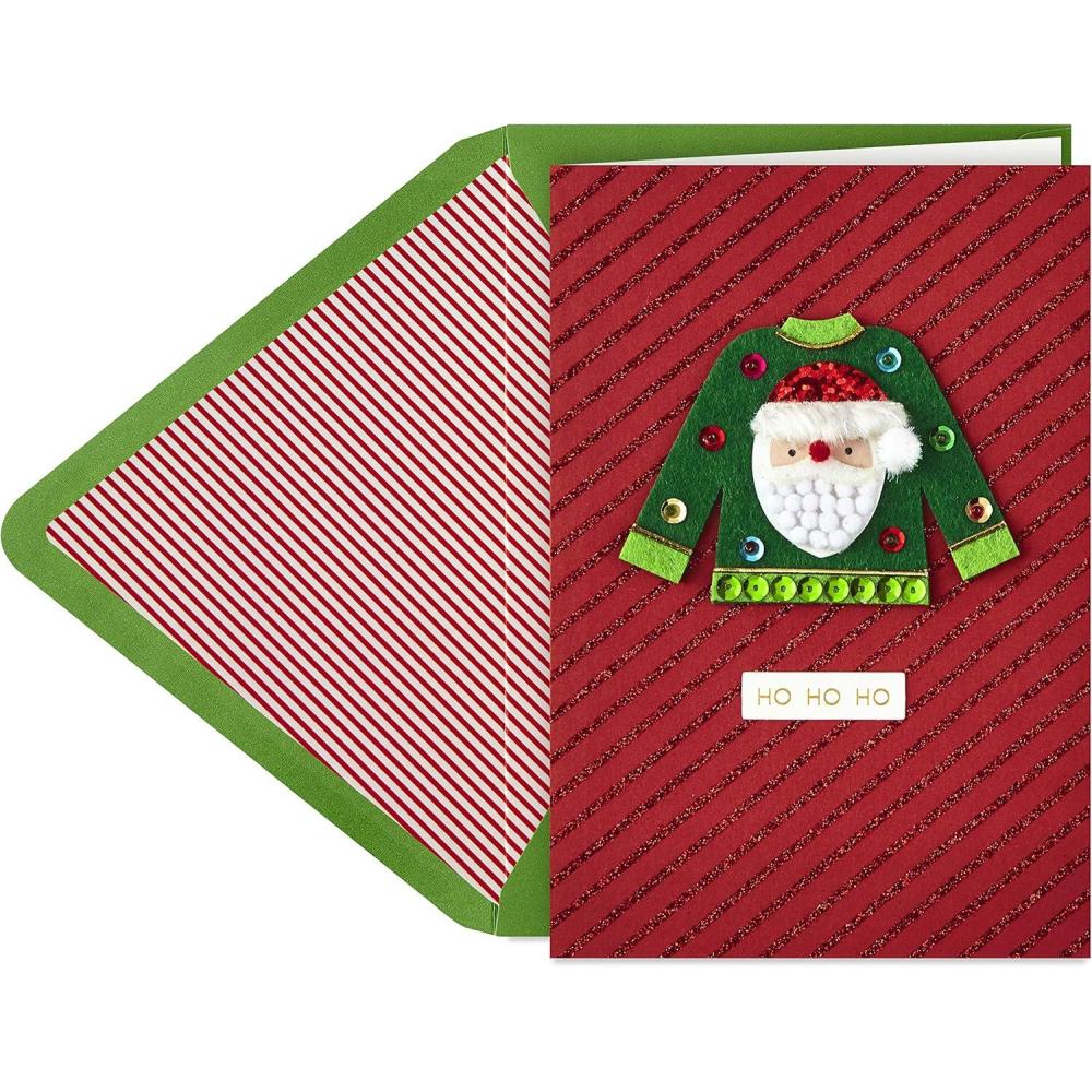 imageHallmark Signature Wood Christmas Card Hallmark Channel Vintage Red TruckSanta Sweater