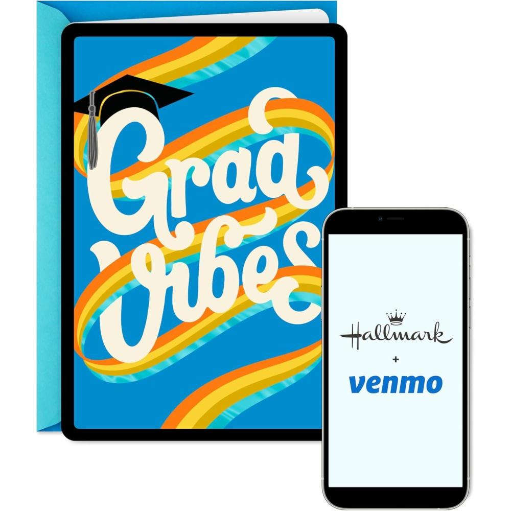 imageHallmark and Venmo Graduation Card Grad Vibes Send Money to GradGrad Vibes  Add Money with Venmo