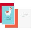 Hallmark 0599XXH2125 Shoebox Funny Christmas Cards Pack, Gingerbread House (6 Cards with Envelopes)(Llama  6 Funny Cards with Envelopes)