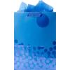 Hallmark 13″ Large Gift Bag with Tissue Paper (Blue Foil Dots) for Hanukkah, Christmas, Birthdays, Fathers Day, Graduations, and Baby Showers(1 Count (Pack of 1))