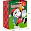 Hallmark 13″ Large Gift Bag with Tissue Paper (Minnie Mouse) for Birthdays, Kids Parties or Any Occasion(Mickey and Minnie Christmas)