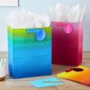Hallmark 13″ Large Iridescent Gift Bags Assortment (3 Bags: Rainbow Gradients – Blue/Green, Gold/Silver, Purple/Red) for Birthdays, Graduations, Bridal Showers, Baby Showers(Ombre)