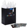 Hallmark 13″ Large Personalized Gift Bag with Tissue Paper (Black Letterboard with Letter Stickers) for Birthdays, Graduations, Baby Showers, Back to School and More