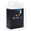 Hallmark 13″ Large Personalized Gift Bag with Tissue Paper (Black Letterboard with Letter Stickers) for Birthdays, Graduations, Baby Showers, Back to School and More