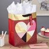 Hallmark 13″ Large Valentine’s Day Gift Bag with Tissue Paper (Geometric Heart)(Geometric Heart)