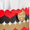 Hallmark 13″ Large Valentine’s Day Gift Bag with Tissue Paper (Geometric Heart)(Red  Black and Gold Hearts)