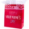 Hallmark 15″ Extra Large Gift Bag with Tissue Paper (Happy Valentine’s Day)(Red Happy Valentine’s Day)