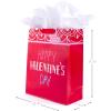 Hallmark 15″ Extra Large Gift Bag with Tissue Paper (Happy Valentine’s Day)(Red Happy Valentine’s Day)