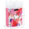 Hallmark 15″ Extra Large Gift Bag with Tissue Paper (Happy Valentine’s Day)(Watercolor Hearts)